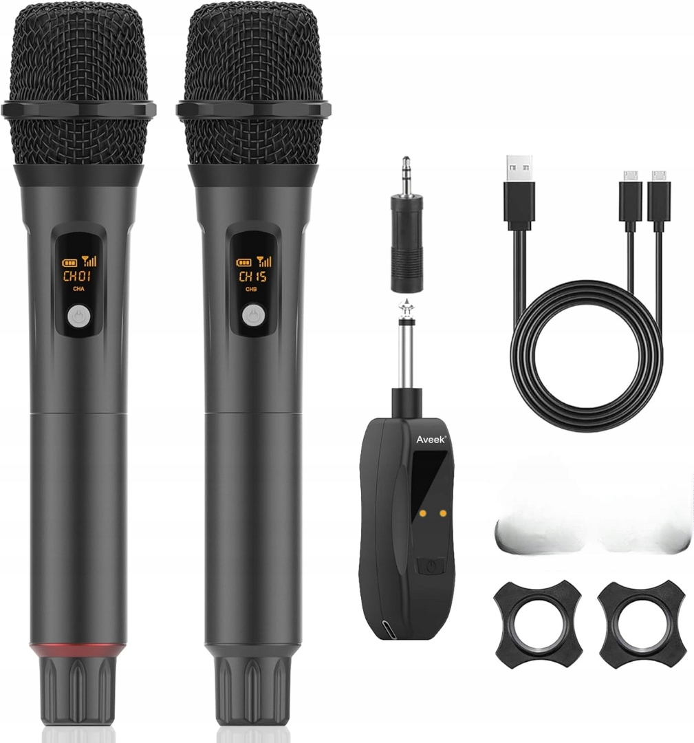 Bezdrátové Mikrofony Aveek Bezdrátové Pro Karaoke Dj Párty Pro