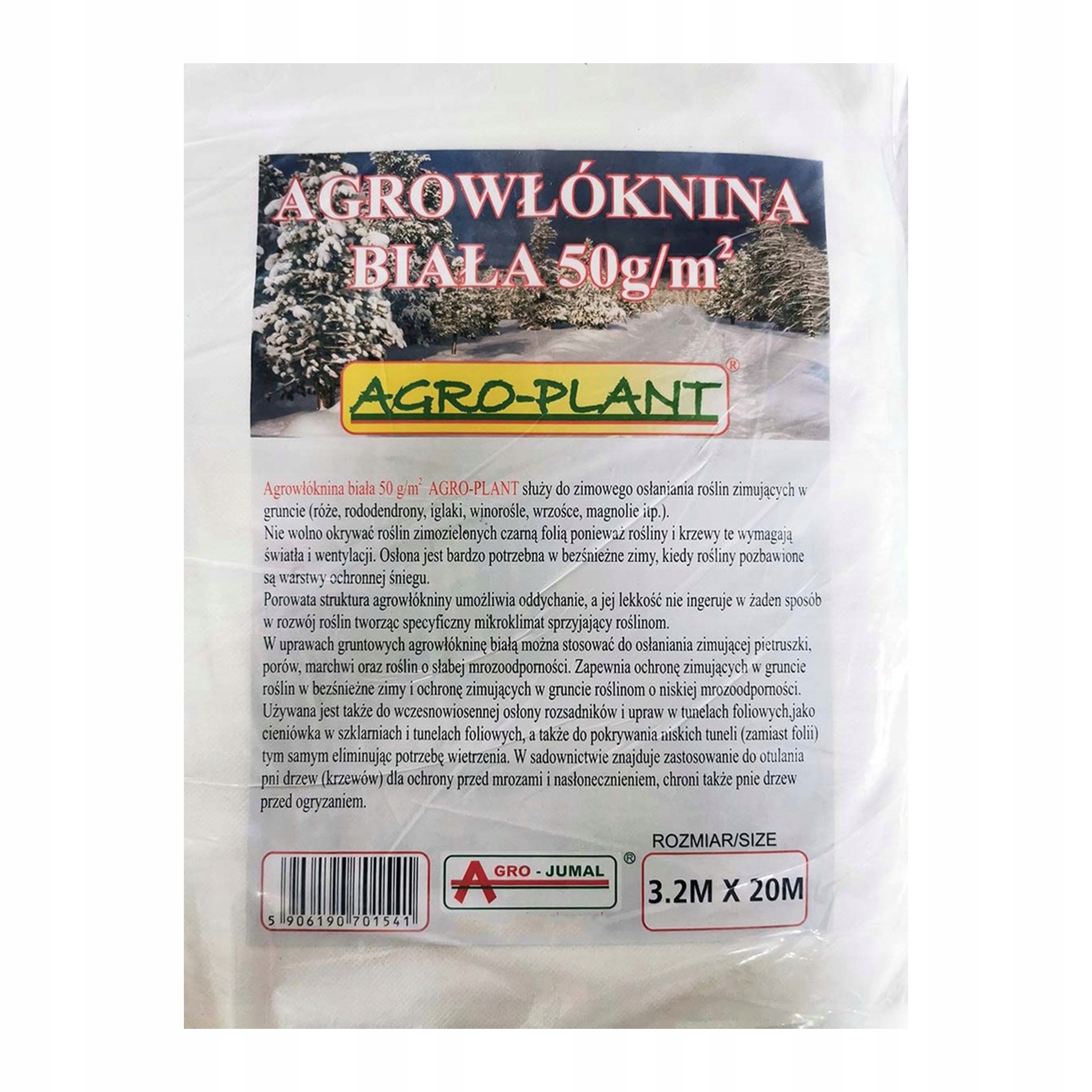 

Agrowłóknina Biała 3,2x20mb 50g Bardzo Gruba