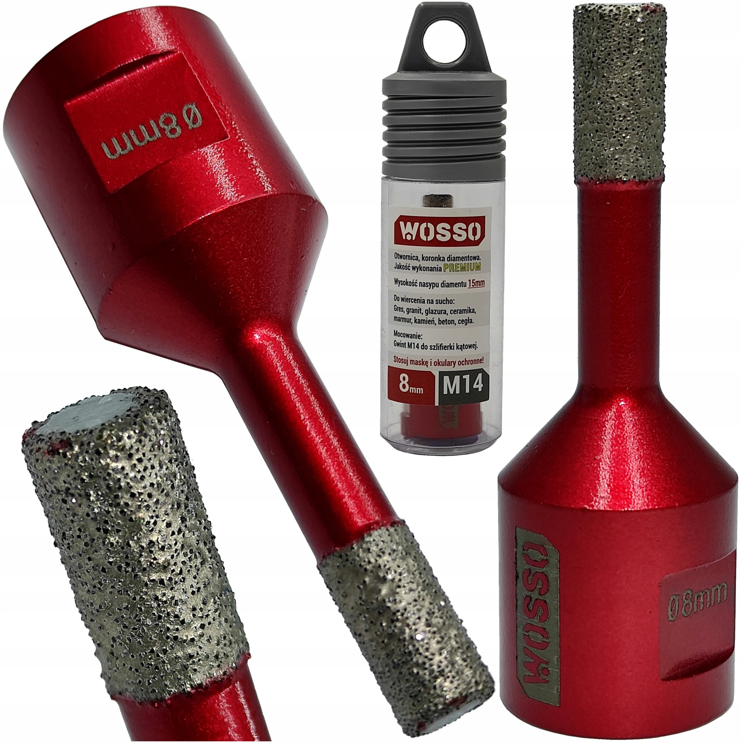 

Otwornica Koronka Diamentowa Wiertło 8mm M14 Gresu