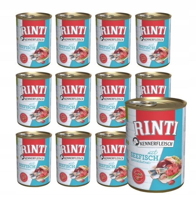 Rinti Kennerfleisch Sea Fish krmivo Mořské ryby sada 12 x 400 g