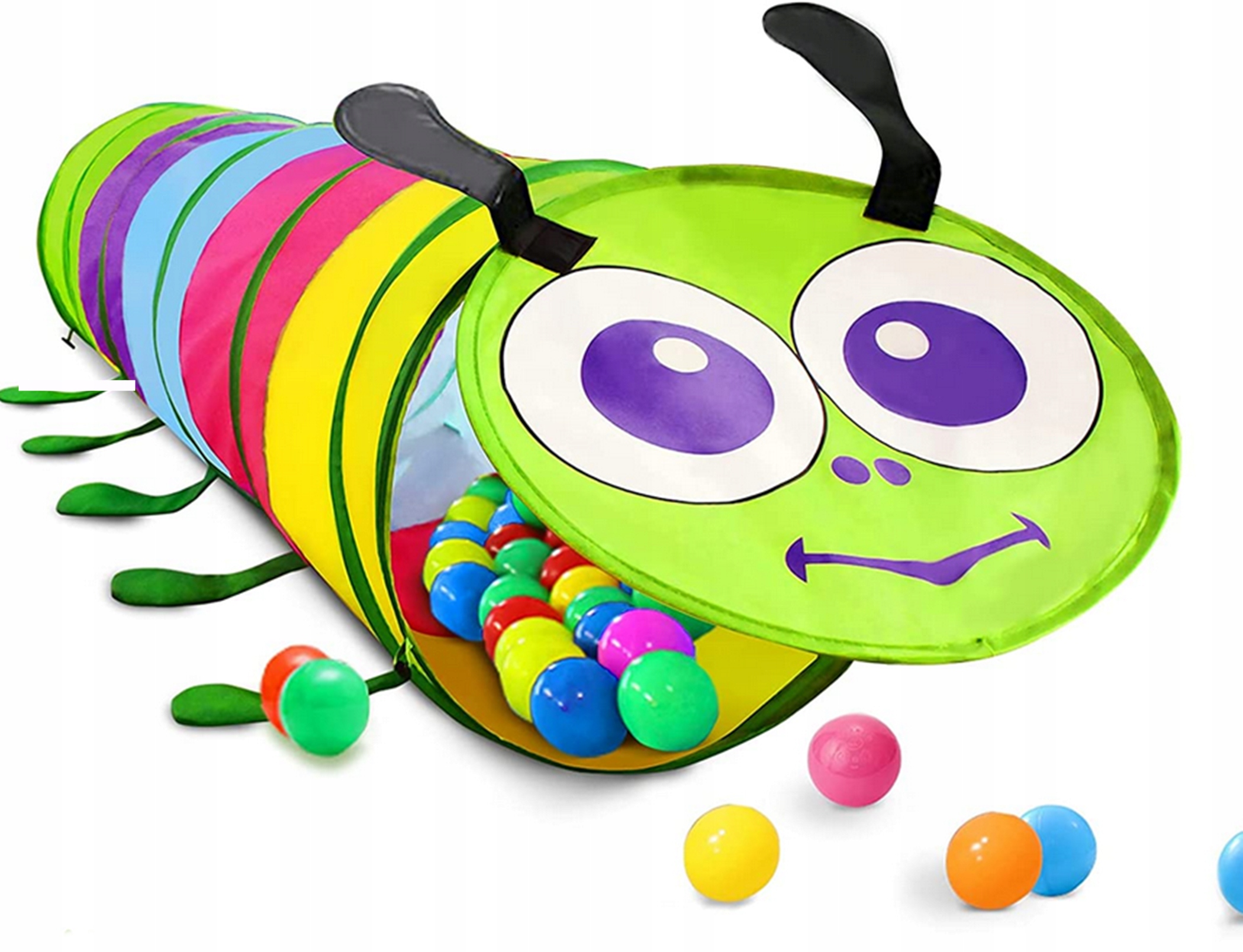 TUNEL NAMIOT GĄSIENICA DLA DZIECI TOR PRZESZKÓD DO DOMU DZIECIĘCY TUNEL Akcesoria w zestawie pokrowiec tunel