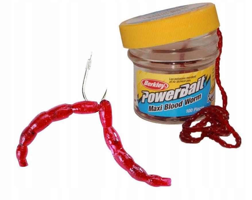 Sztuczna ochotka Berkley Powerbait Maxi Blood Worm 100 szt. Kod producenta 1092475