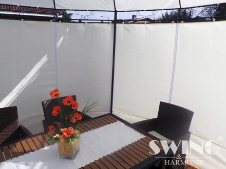 PAWILON OGRODOWY NAMIOT OKRĄGŁY 350 cm BRĄZOWY OŚWIETLENIE LED Typ pawilon