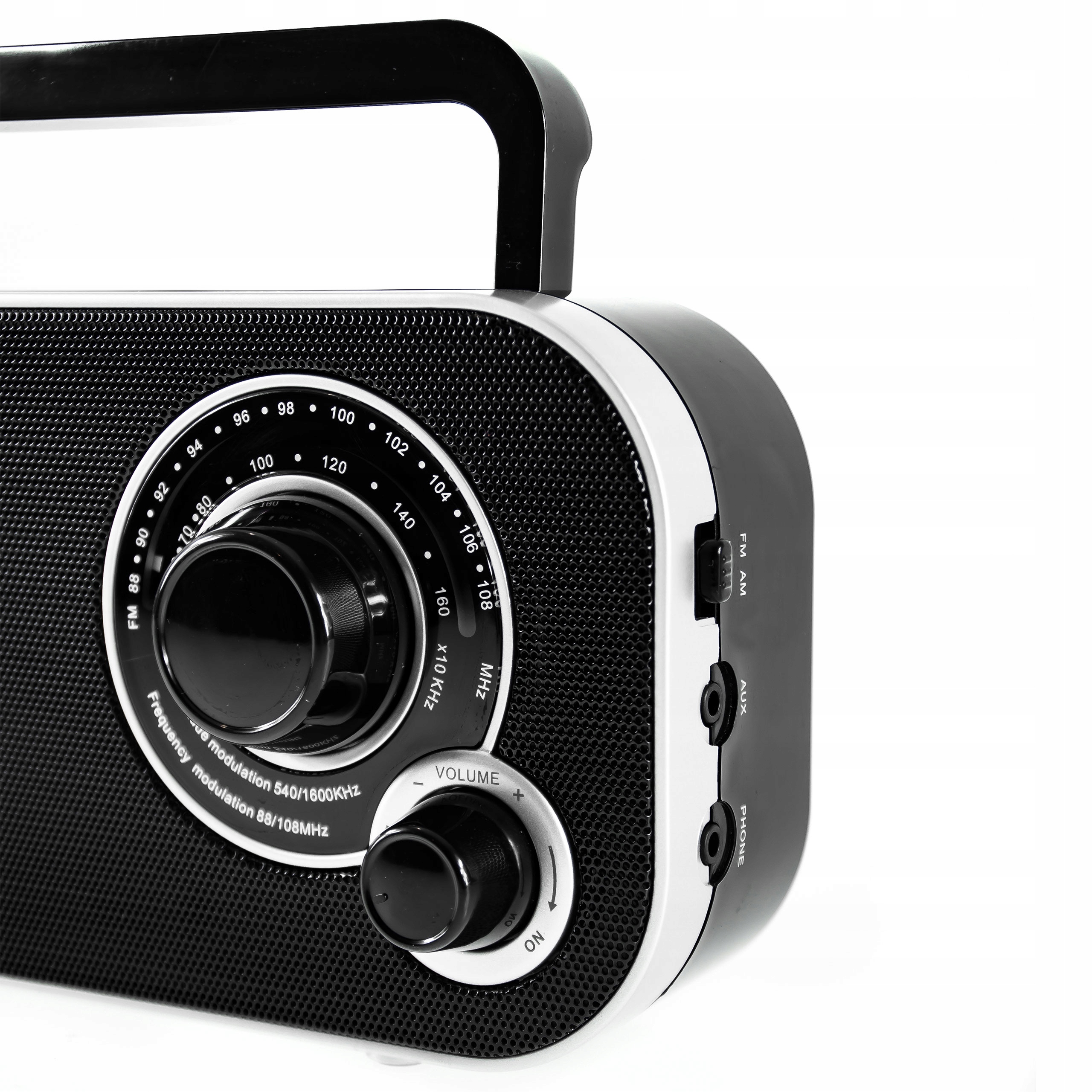 Stylowe KUCHENNE RADIO RETRO AM FM AUX Głośnik Zasilanie sieciowo-bateryjne