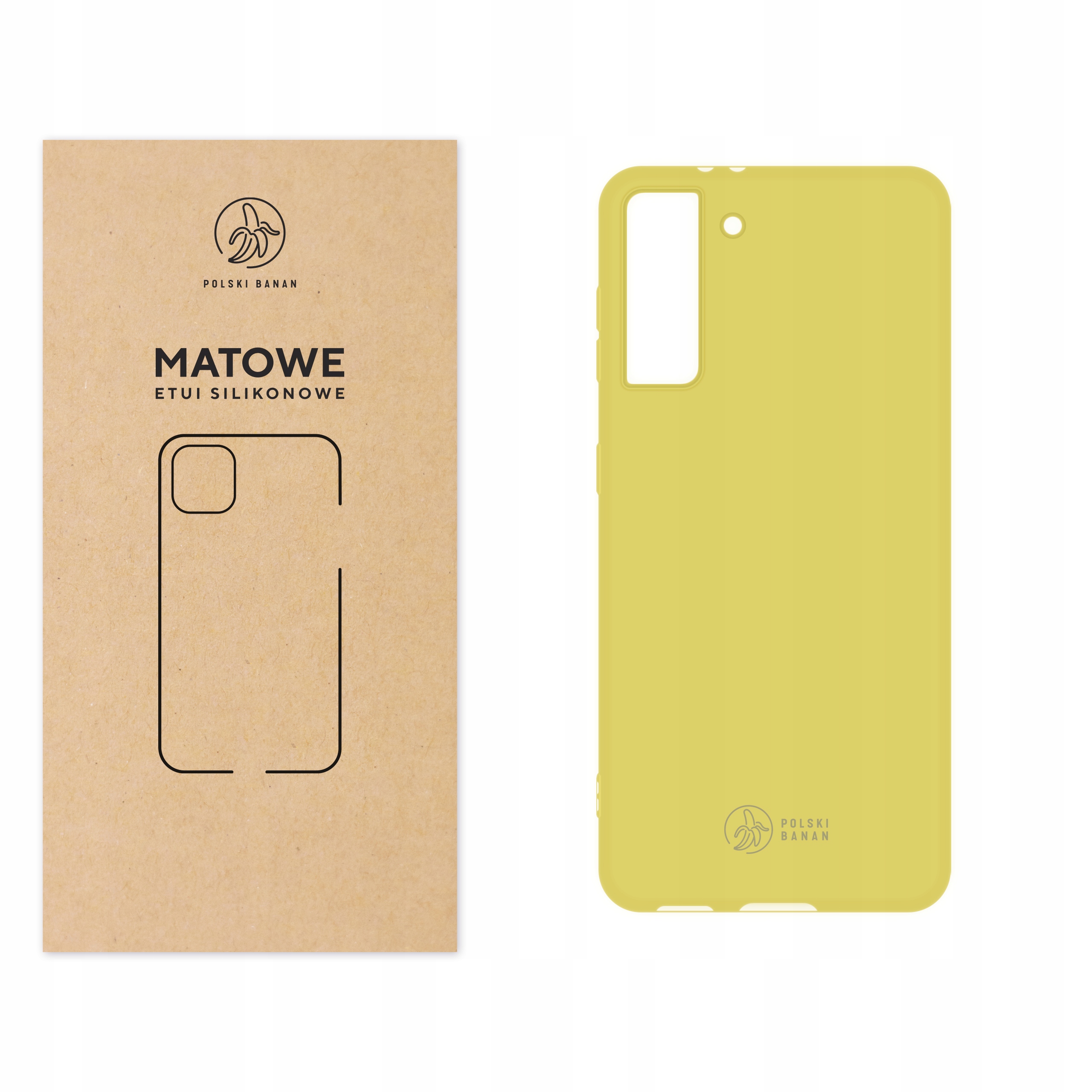 

Etui Matowe do Samsung S21 żółte