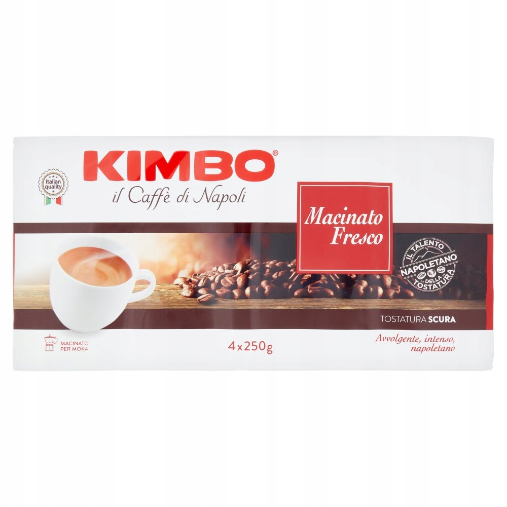 Levně Kimbo Macinato Fresco Mletá káva 4x250 g 1 kg