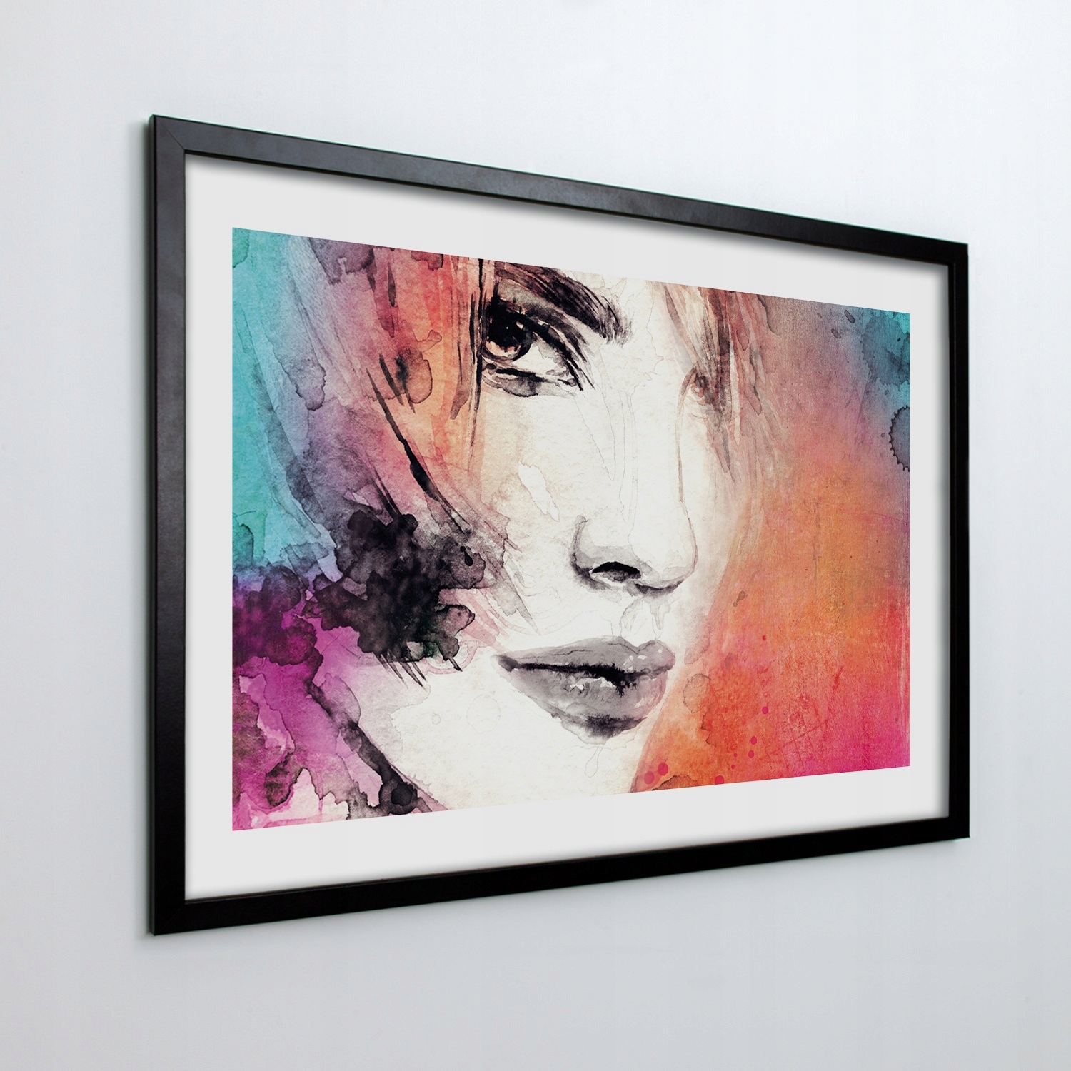 Obraz v ráme na stenu Akvarelový portrét 100x70 cm