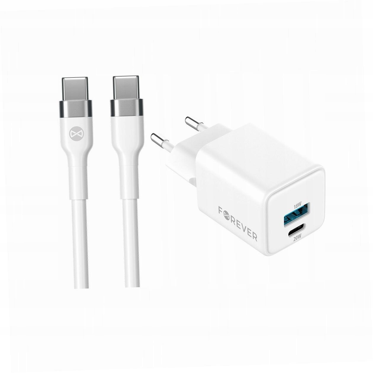 Szybka ładowarka GaN 20W Usb i Usb-c z kablem do Motorola Moto G35 5G