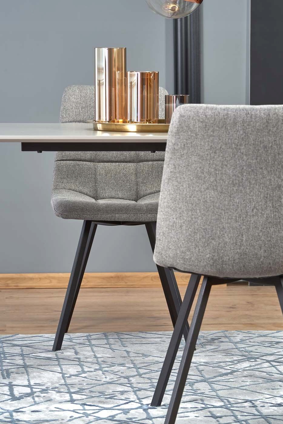 STÓŁ 80X140 JASNY POPIEL / CZARNY BALROG LOFT Głębokość mebla 80 cm