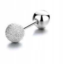 KOLCZYK DO UCHA TRAGUS KULKI srebrny 1,2/6/3mm