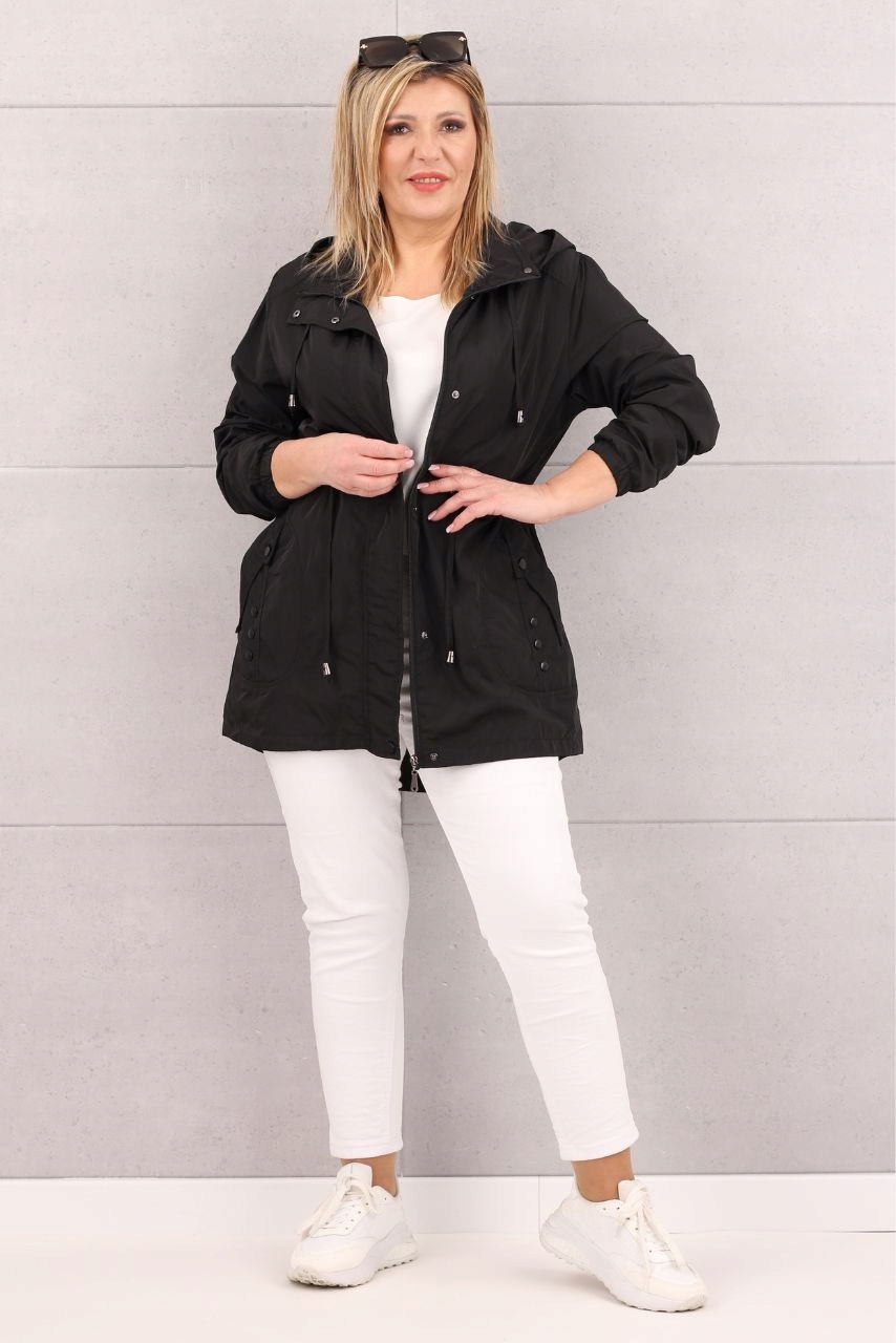 KURTKA DAMSKA PARKA CIENKA WIOSENNA PRZEJŚCIOWA Z KAPTUREM ROZMIARY Marka FEMIMODA