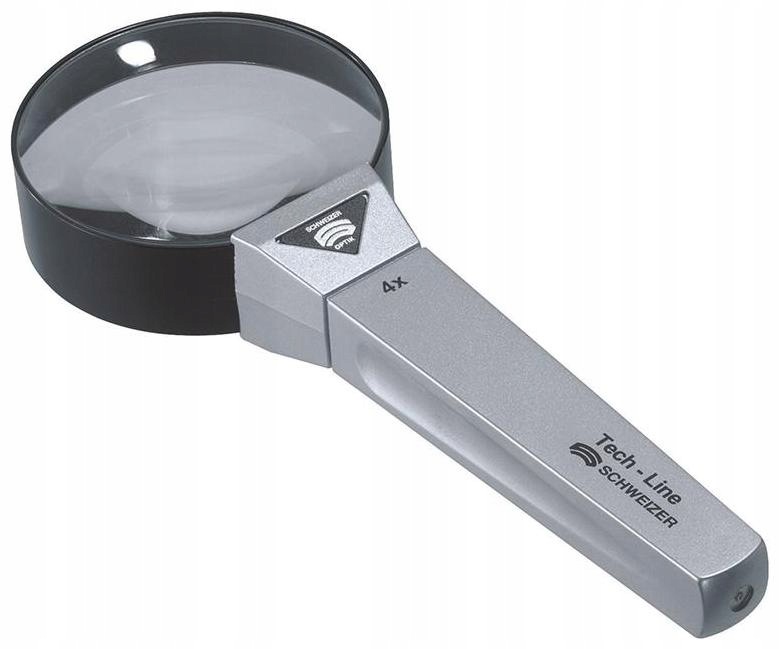 Ruční lupa Tech-Line, průměr 65 mm, 4násobné zvětšení Schweizer