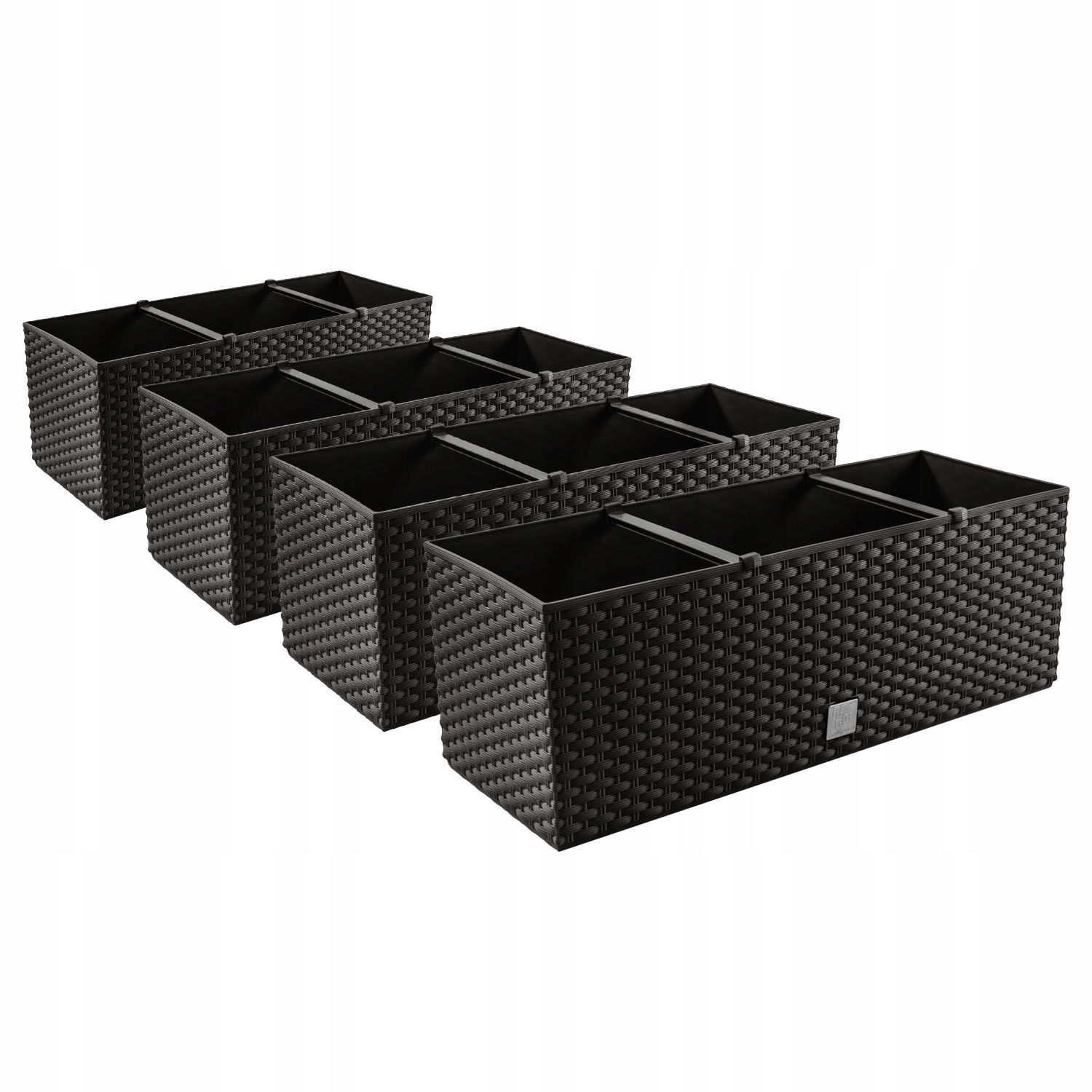 

4x doniczka balkonowa z systemami DRTC500 umbra