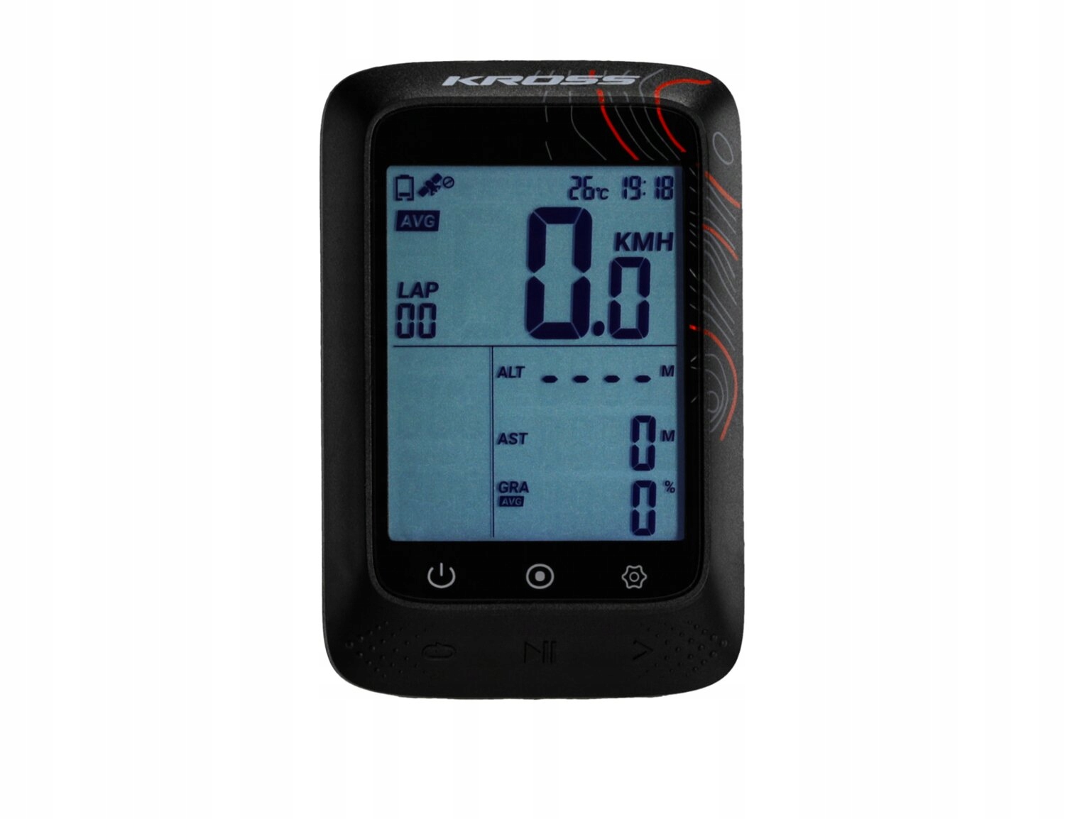 Licznik Rowerowy Kross Krc 439 Gps 2,4" Bluetooth Ant+ IPX7 Pow/cad/hr