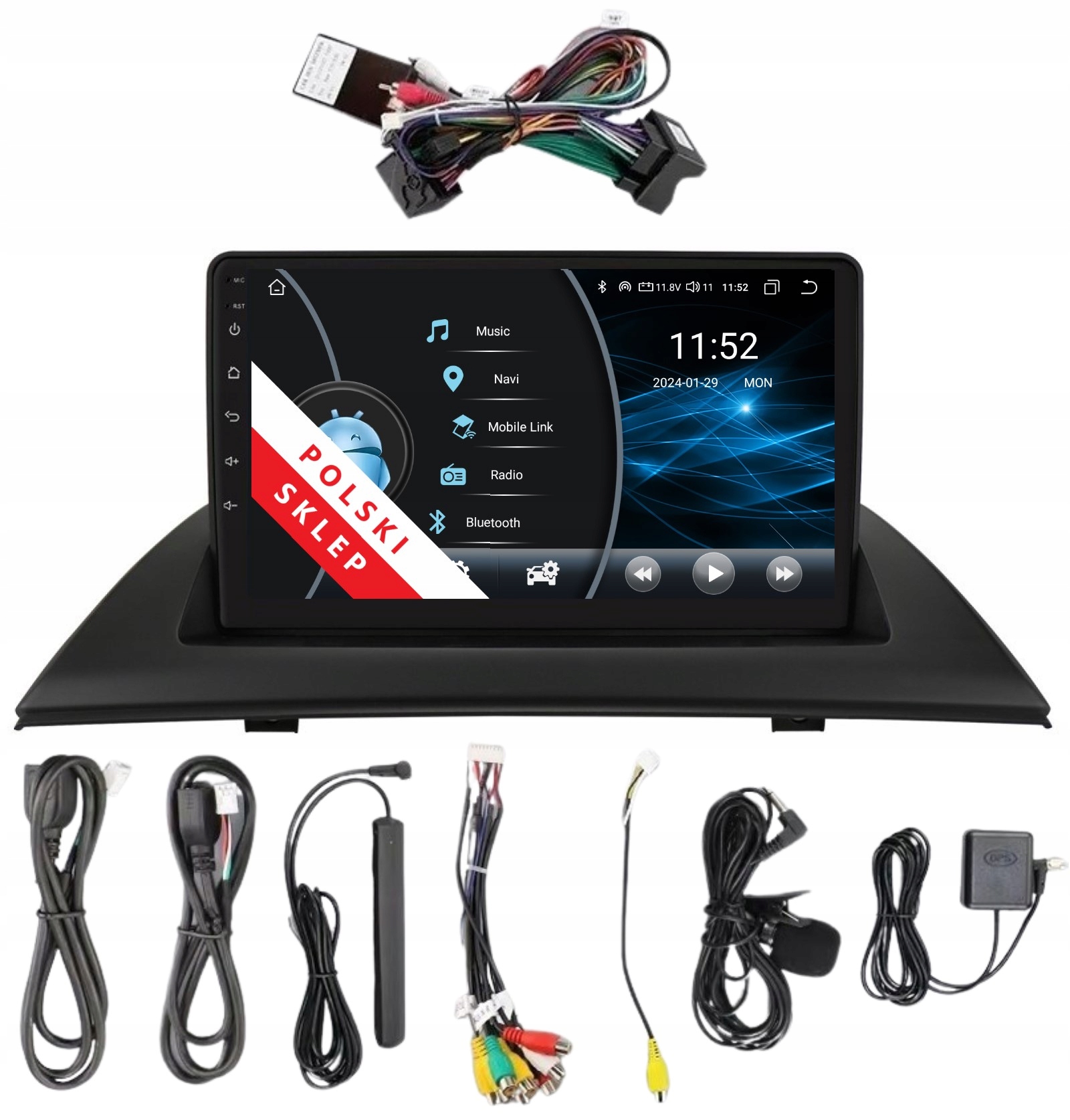 Navigace Rádio 2DIN Android Bmw X3 E83 2/32 Gb Dsp Lte Carplay