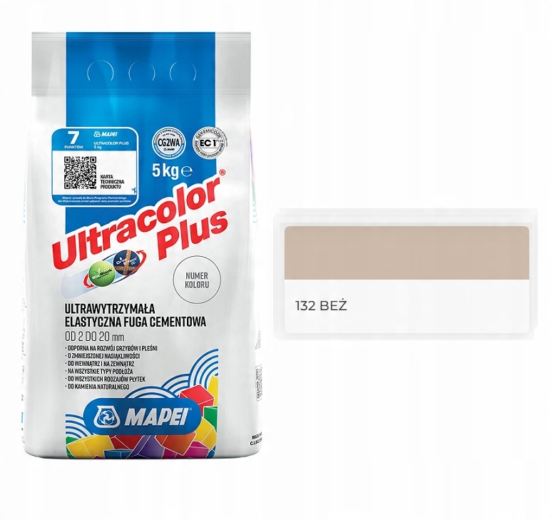 

Mapei fuga Ultracolor Plus 132 Beż 5kg