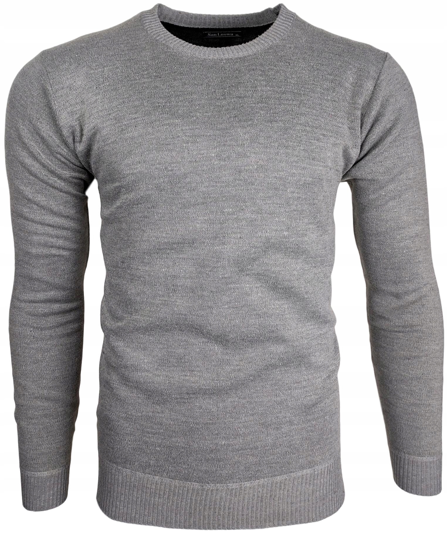

Sweter Męski Szary Klasyczny r. 3XL