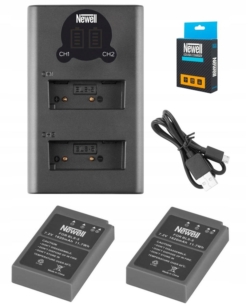 ŁADOWARKA+2 BATERIE DO OLYMPUS OM-D E-M10 Mark III Mark II