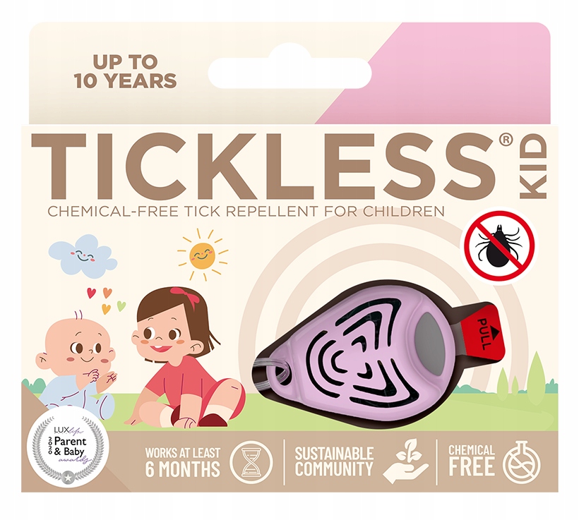 ELEKTRONICZNA ULTRADŹWIĘKOWA OCHRONA PRZED KLESZCZAMI TICKLESS KID RÓŻOWY