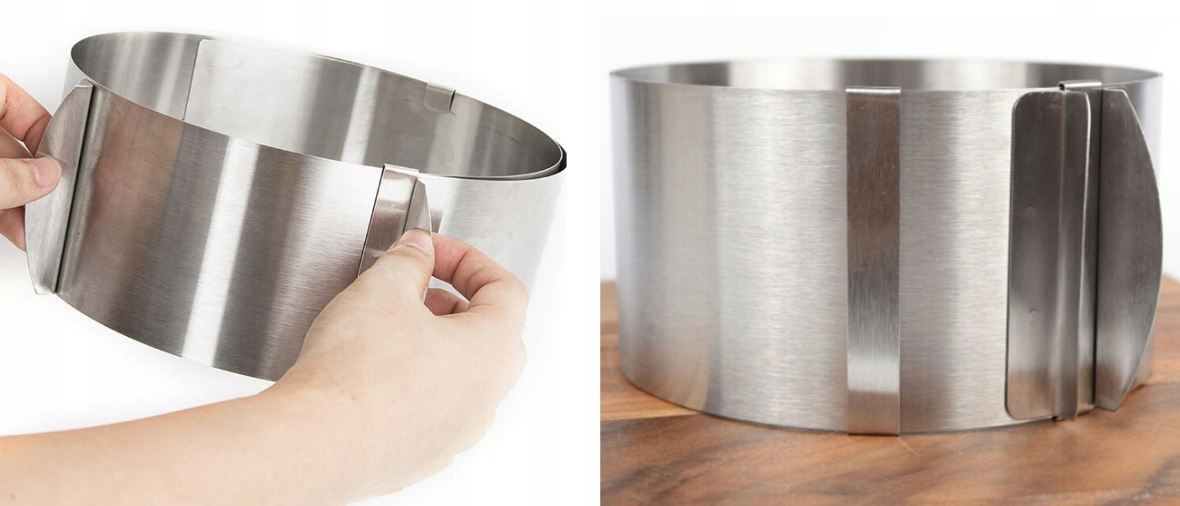 Wysoka REGULOWANA OBRĘCZ DO CIASTA TORTU rant Marka Brunbeste