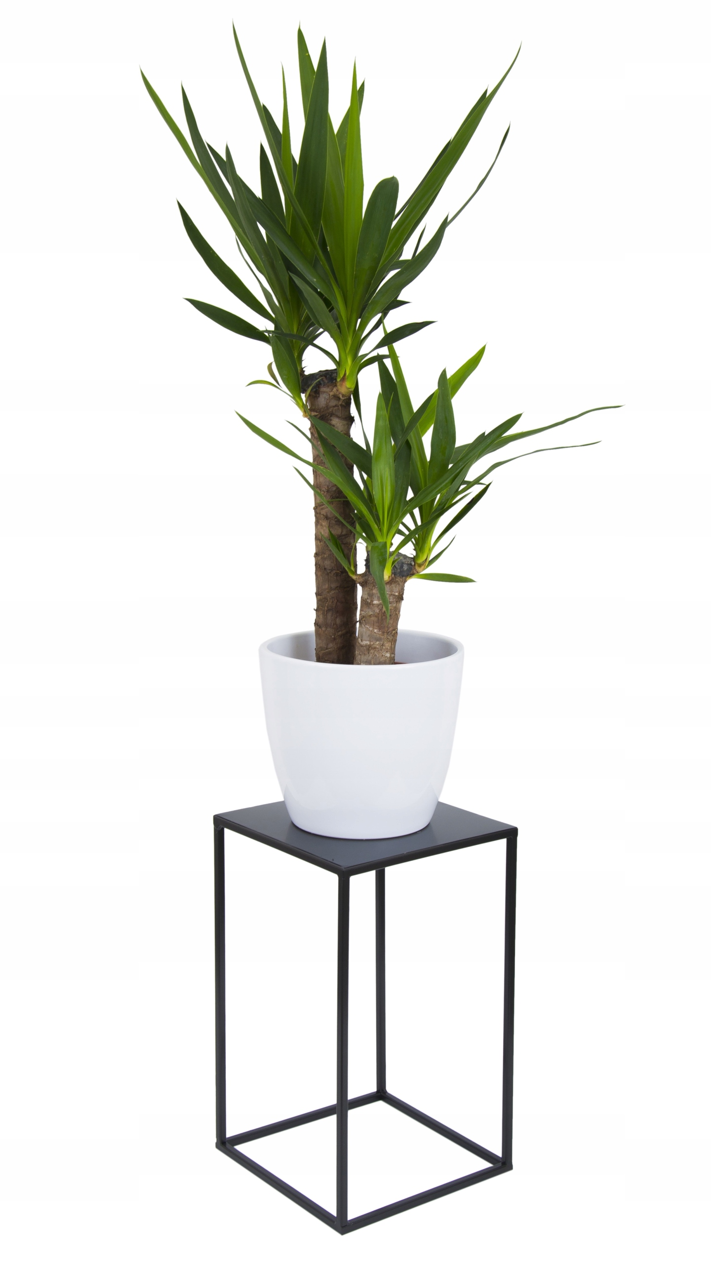 

Kwietnik metalowy czarny 40 cm stojak kwiaty Loft