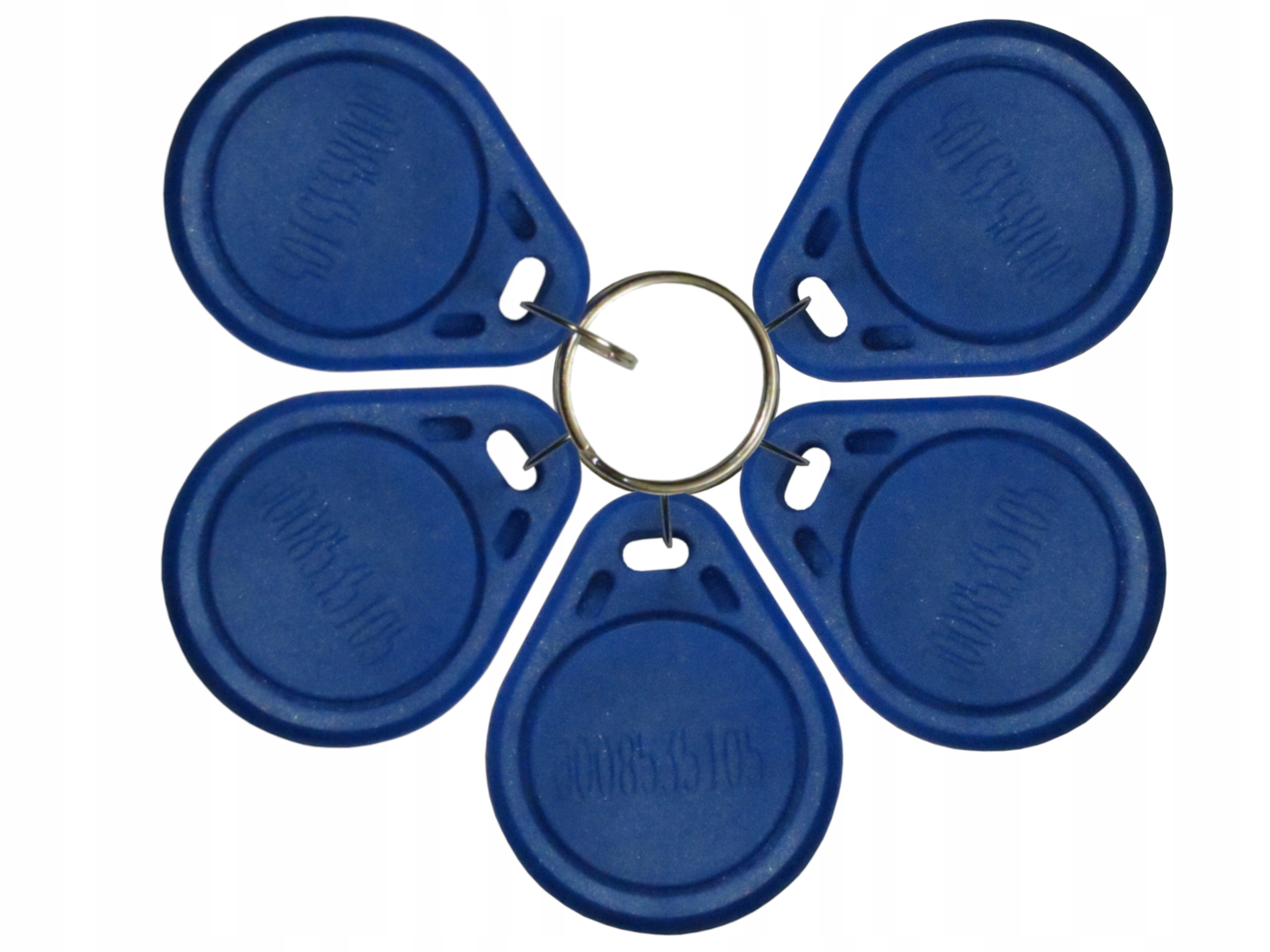 Brelok TAG RFID Unique 125kHz EM4100 do ZAMKA DOMOFONU niebieski 50 sztuk