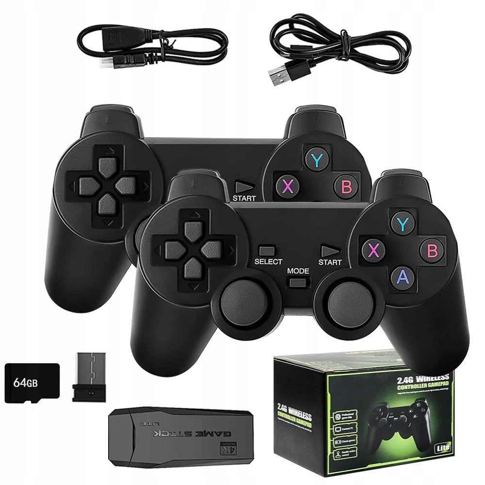 Retro Konsola Tv M8 Hdmi 2 Pady 64GB Pamięci Gry Wideo