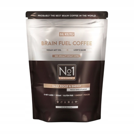 BeKeto Kawa Rozpuszczalna – Brain Fuel (Olej MCT & Lion's Mane) 250g