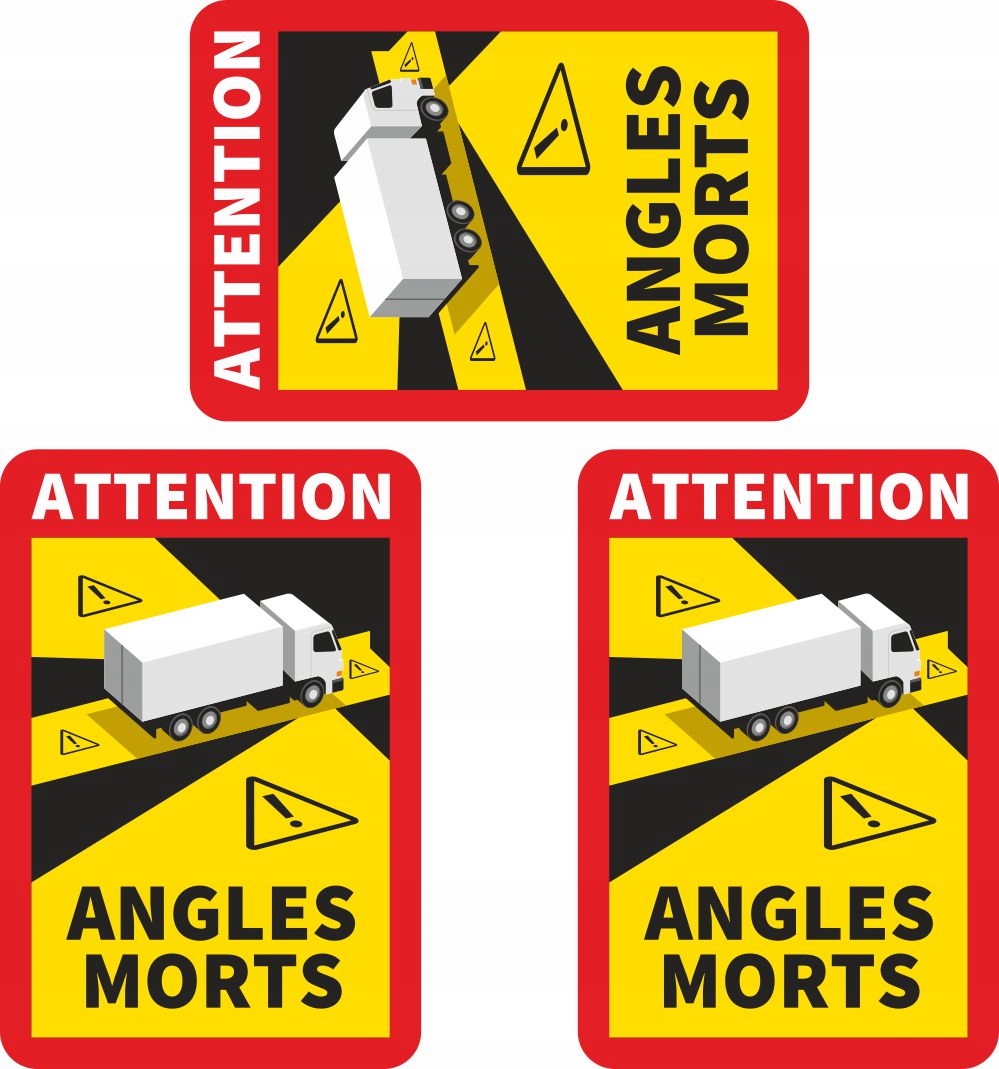 

3 x Magnes Angles Morts zestaw Francja Tir Uv bus