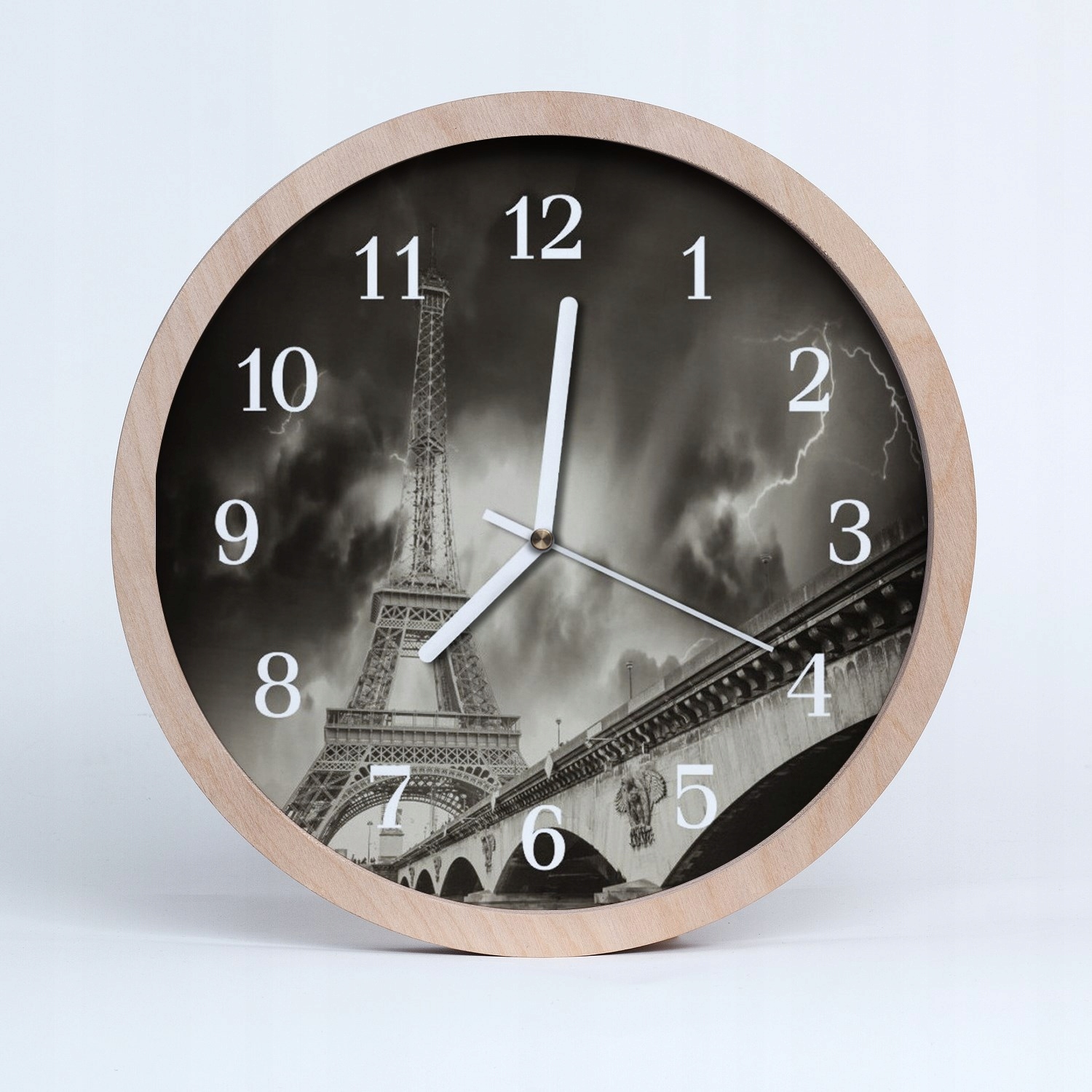 Kuchyňské čitelné hodiny Tekoucí Paříž Město 20 cm