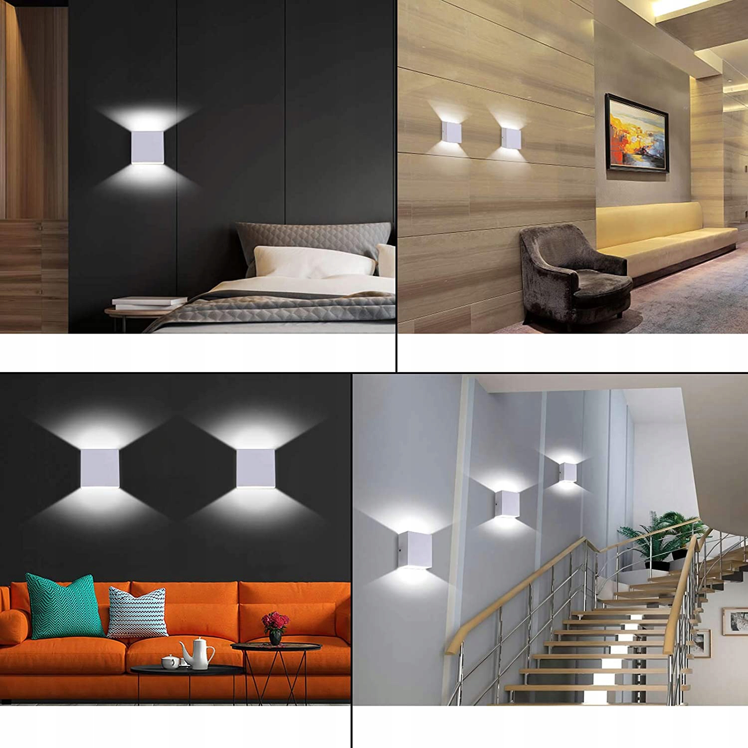 LED Lampa ścienna salon korytarz kinkiet GÓRA-DÓŁ Długość/wysokość 10 cm