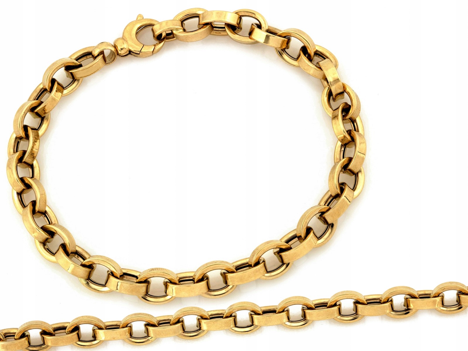 Zlatý náramek 585 14k s hustou rolovou vazbou 5.55g, velikost 19