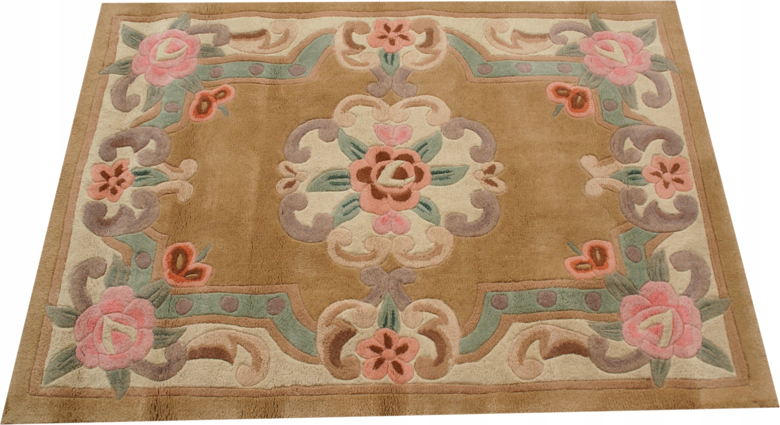 Wełniany dywan Aubusson 100x140 beżowy (5907786324021) • Cena, Opinie