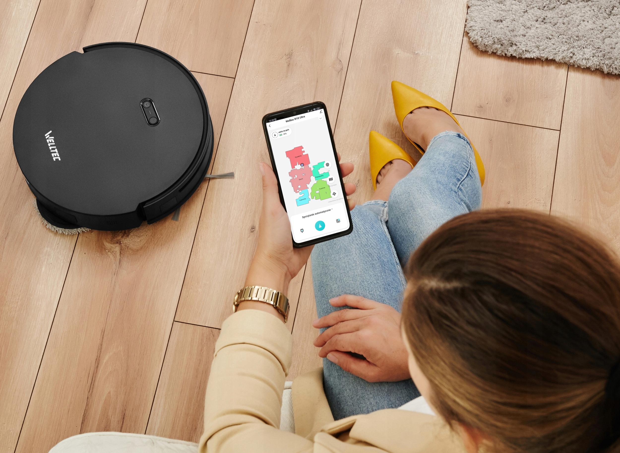 ROBOT SPRZĄTAJĄCY MOPUJĄCY WELLTEC R10 MAX + STACJA 8W1 + AKCESORIA Model R10 Max