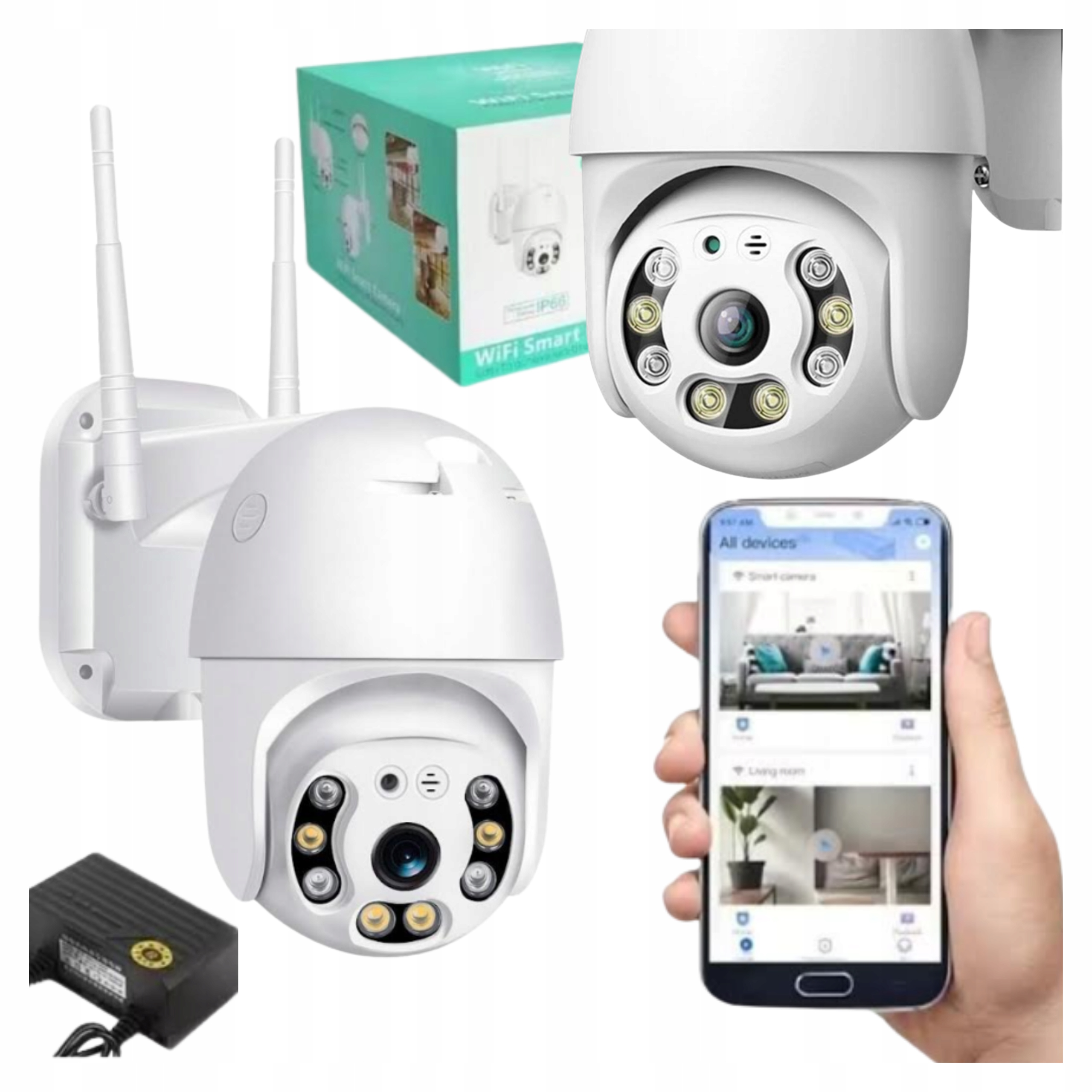 Ip WiFi kamera 3MP venkovní otočná Smart audio microSD Hdd IR30m.