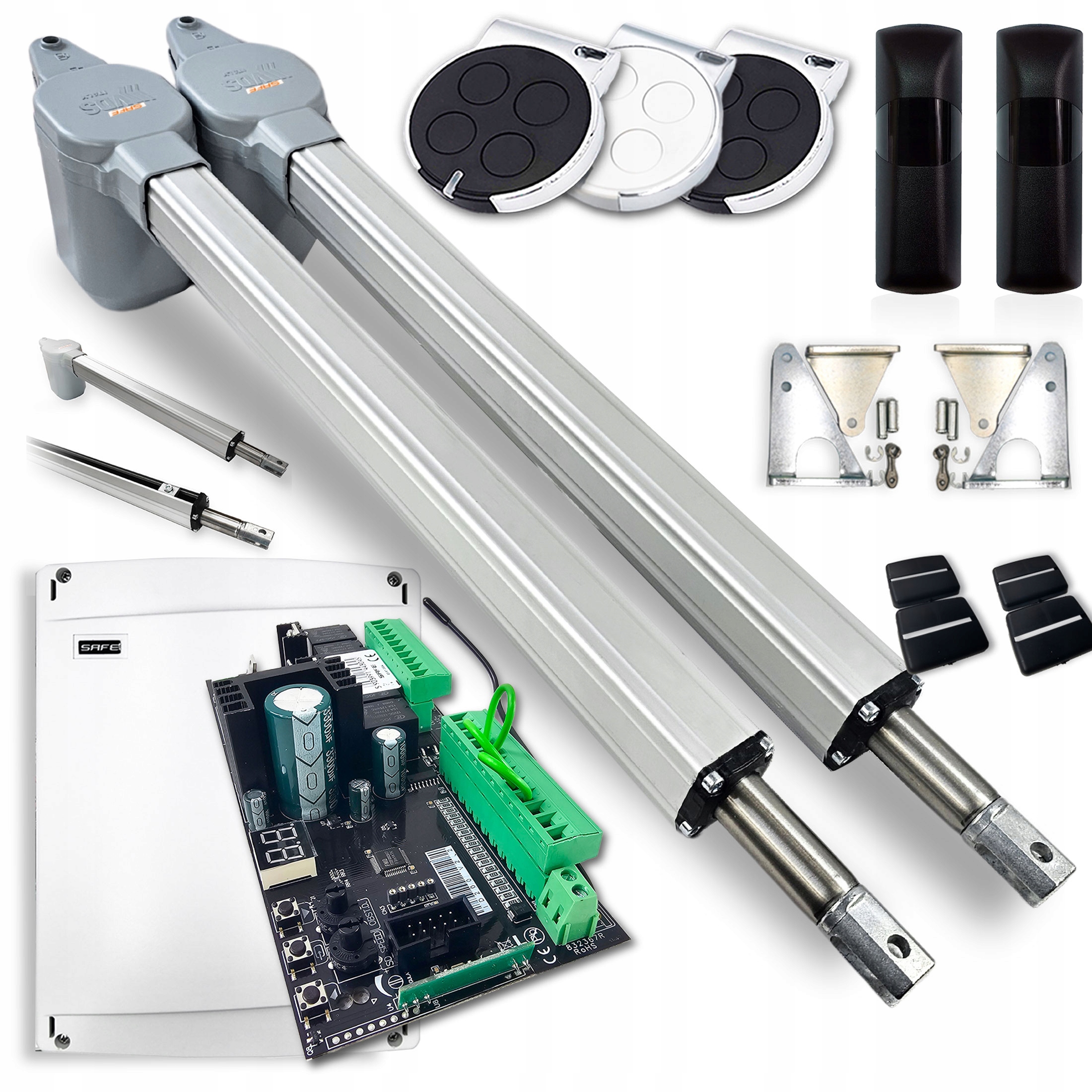 Pohon Pro Dvoukřídlou Bránu 7m Automat křídlové brány Safe 3x Ovladač