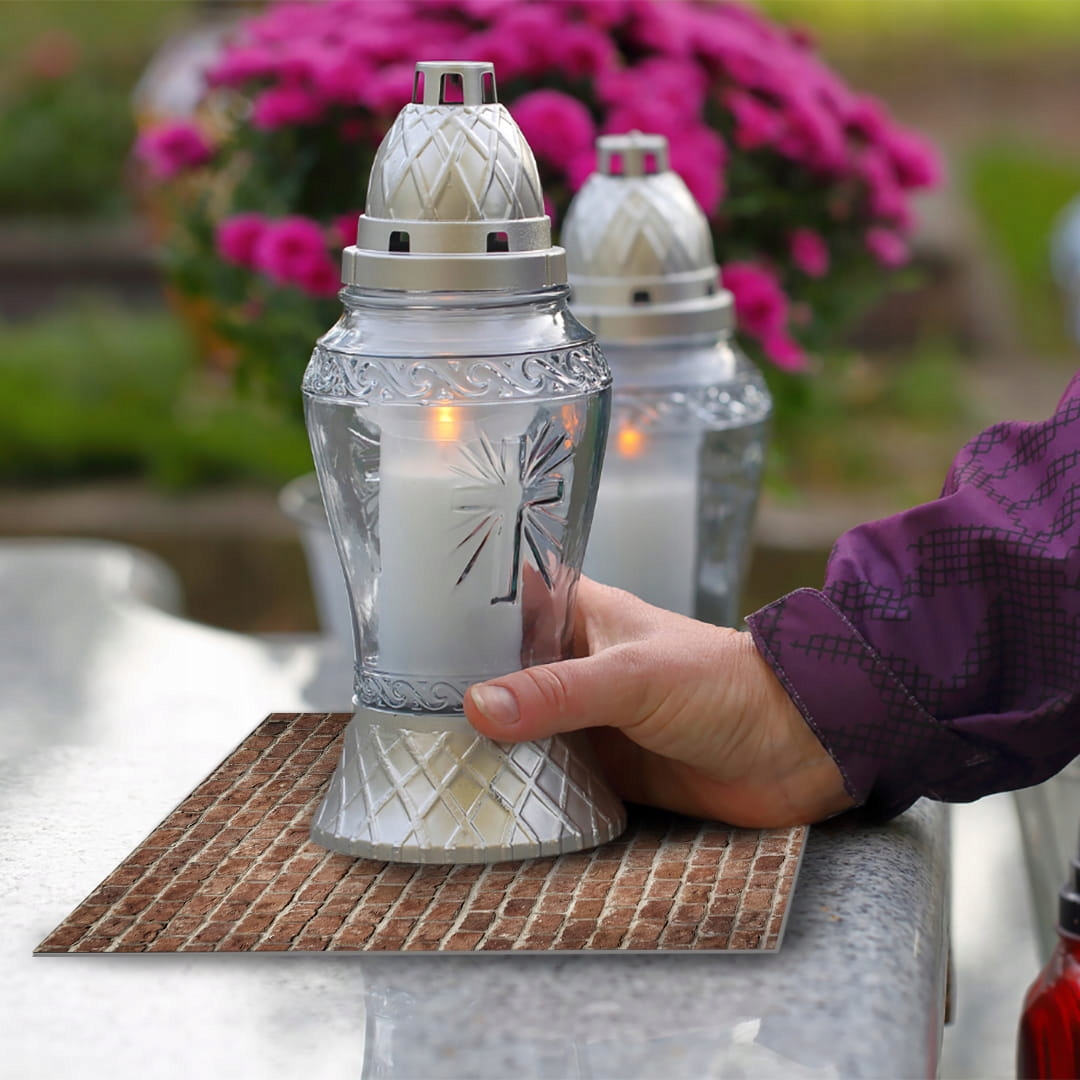 SZKLANA PODSTAWKA POD ZNICZE 30x20cm Mur 215a Szerokość produktu 20 cm