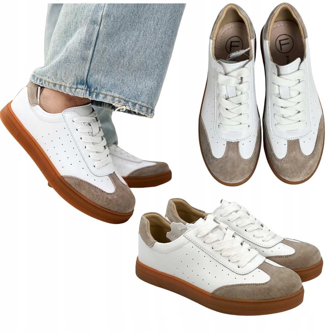 Filippo DP6128 Dámské tenisky Lehké polobotky Kožené Jarní boty 36