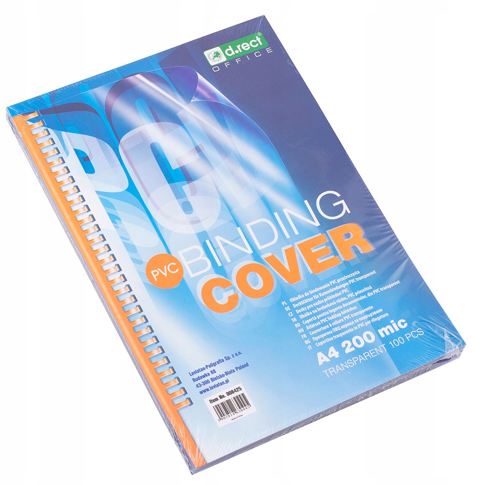 OKŁADKI DO BINDOWANIA A4 PRZEZROCZYSTE PCV GRUBE