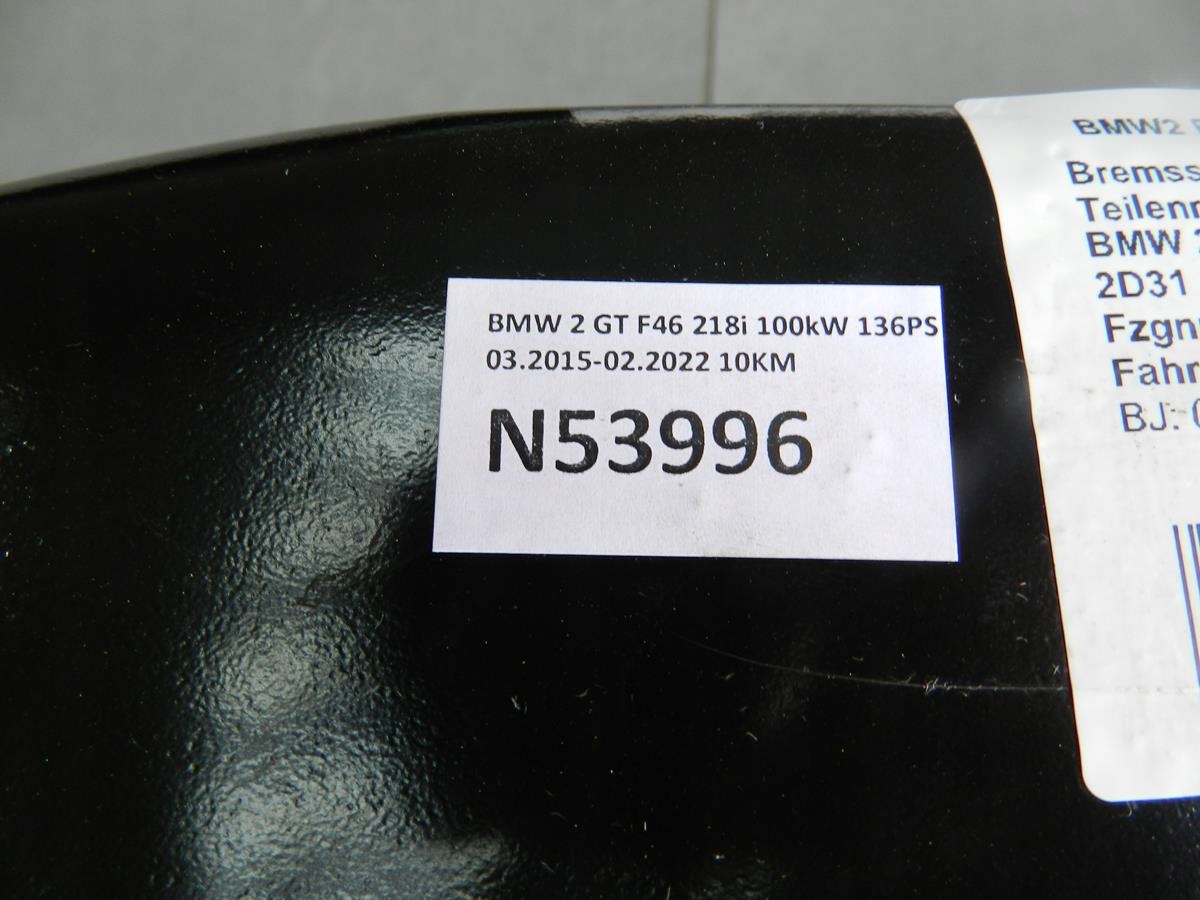 BMW 2 GT F46 218i sider axis rear part rear
