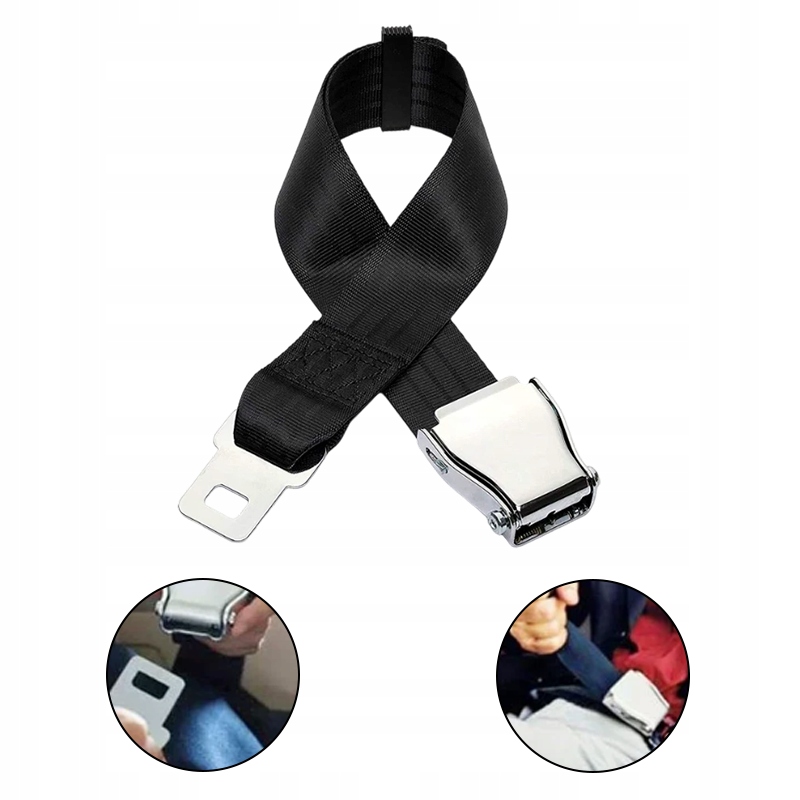 Pasy Bezpieczeństwa do Samolotu 20-100 cm, Czarne