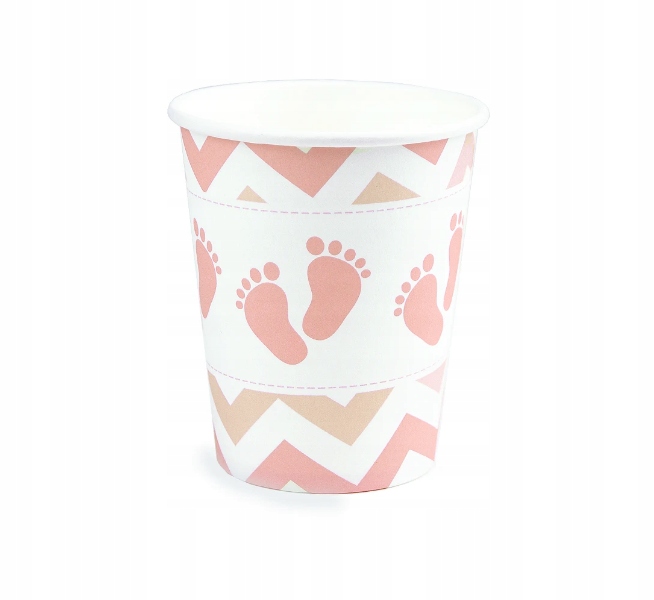 KUBECZKI RÓŻOWE STÓPKI BABY SHOWER ROCZEK
