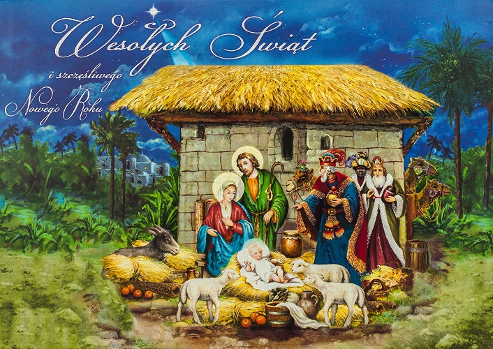 

Na Boże Narodzenie Kartka z życzeniami Szopka NNP6