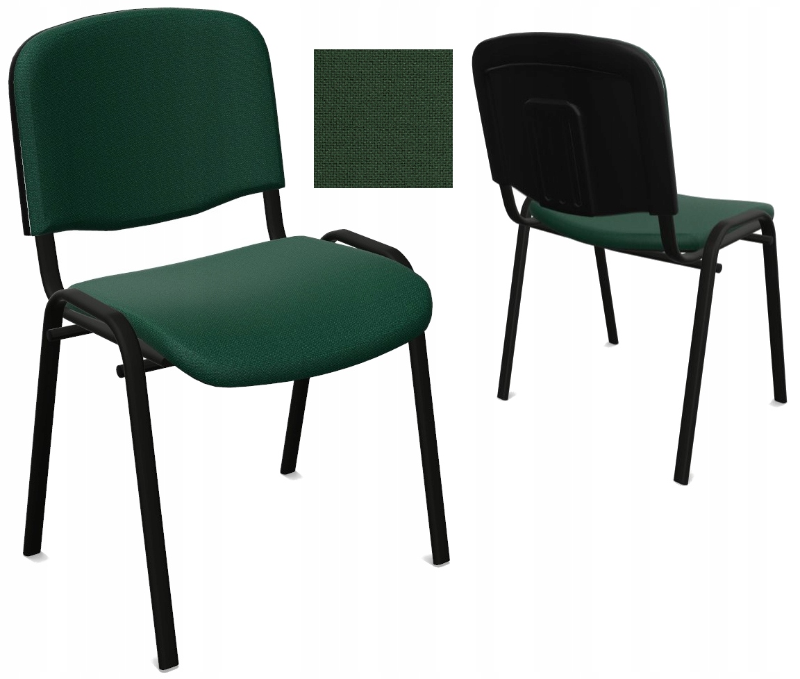 KRZESŁO DO POCZEKALNI TAPICEROWANE ISO C. ZIELONE