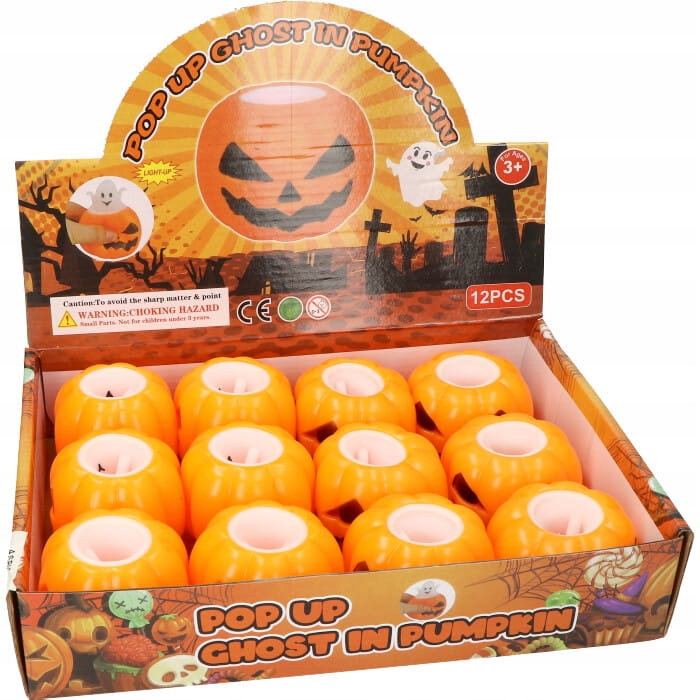 Mačkací Hračka Dýně Vyskakující Dýňová Dušička Na Halloween 12 Ks
