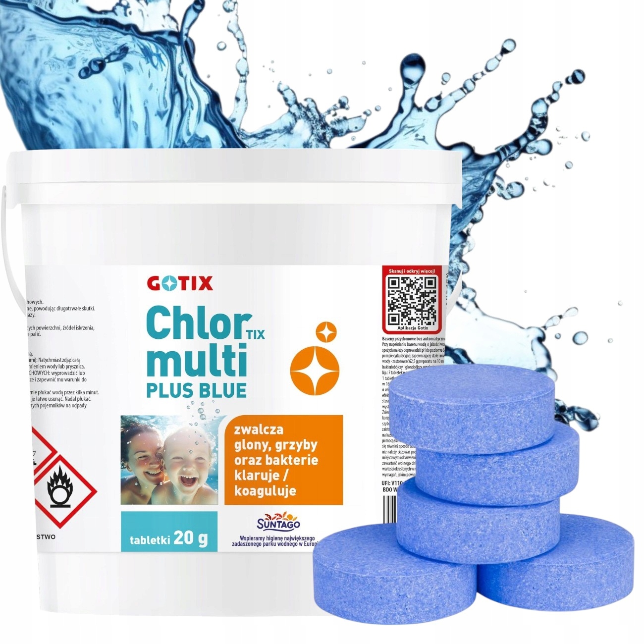 5kg Chlor Do Basenu Tabletki Multifunkcyjne Niebieskie 20g Blue Jacuzzi