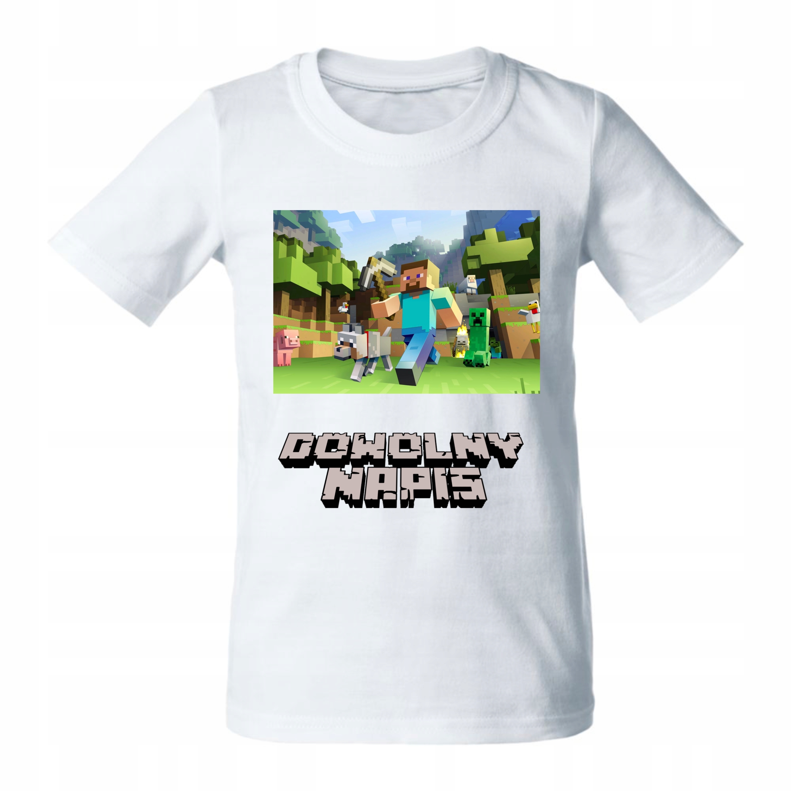 

Koszukla z motywem Minecraft z Twoim Napisem 122