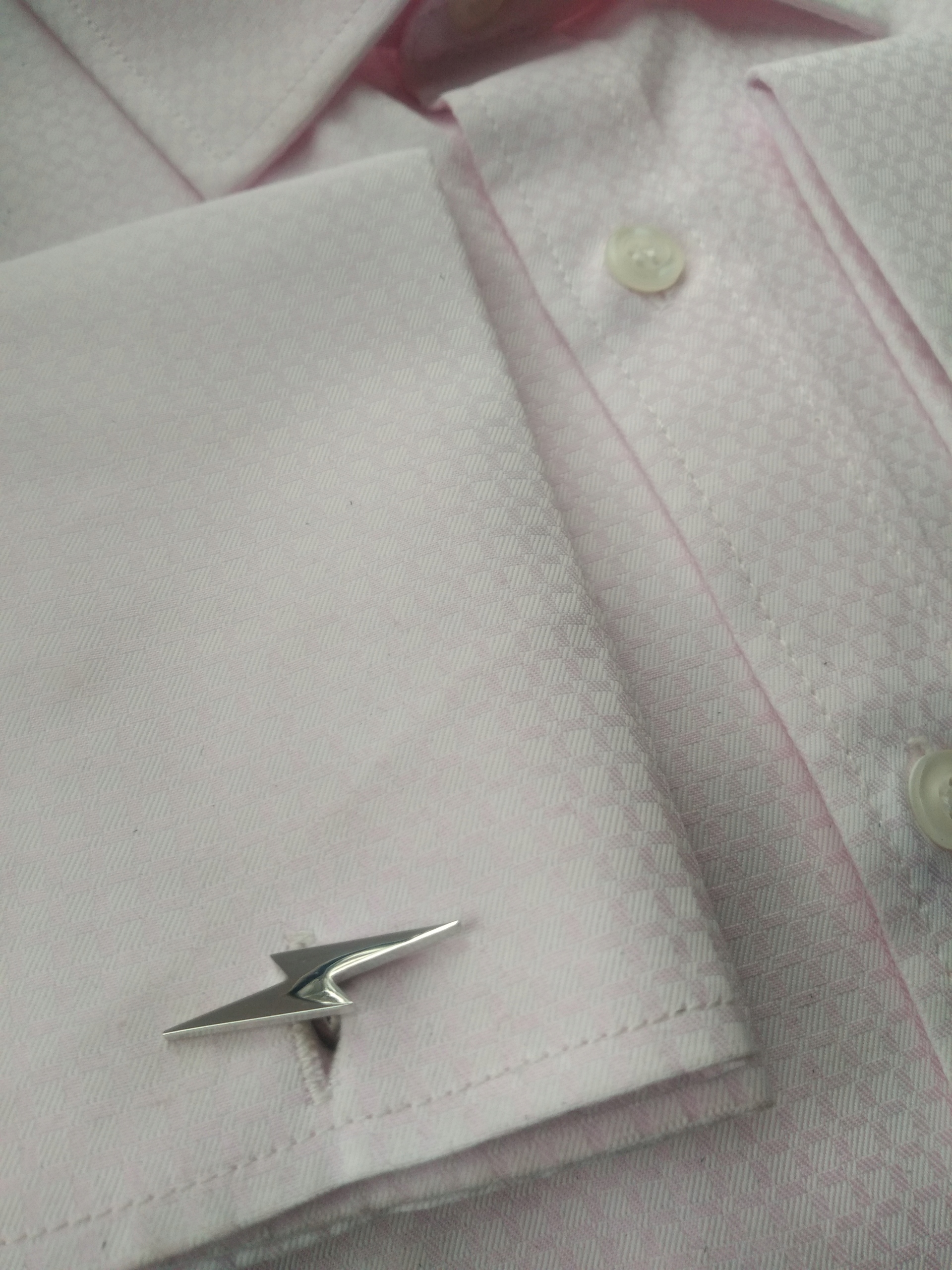 Spinki do mankietów EXC Piorun dla Elektryka Wykończenie Polerowane Satynowane