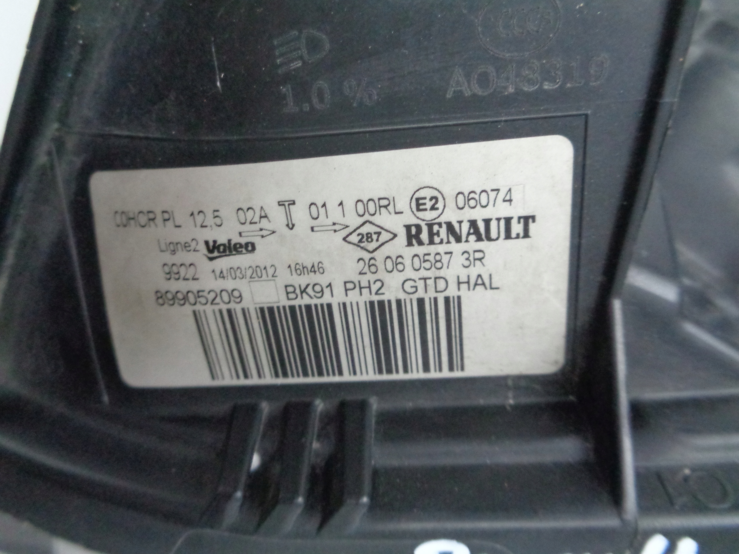 light left REFLEKTOR RENAULT LAGUNA III LIFT