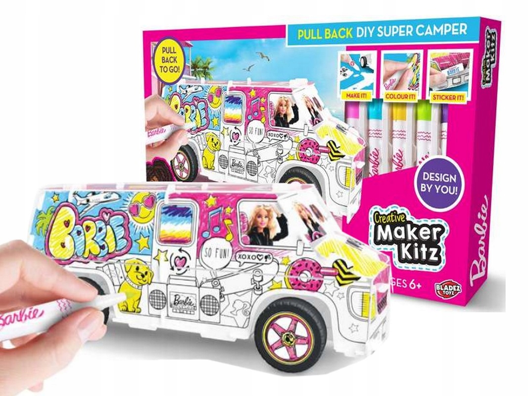 

Barbie Kamper Samochód do składania i malowania